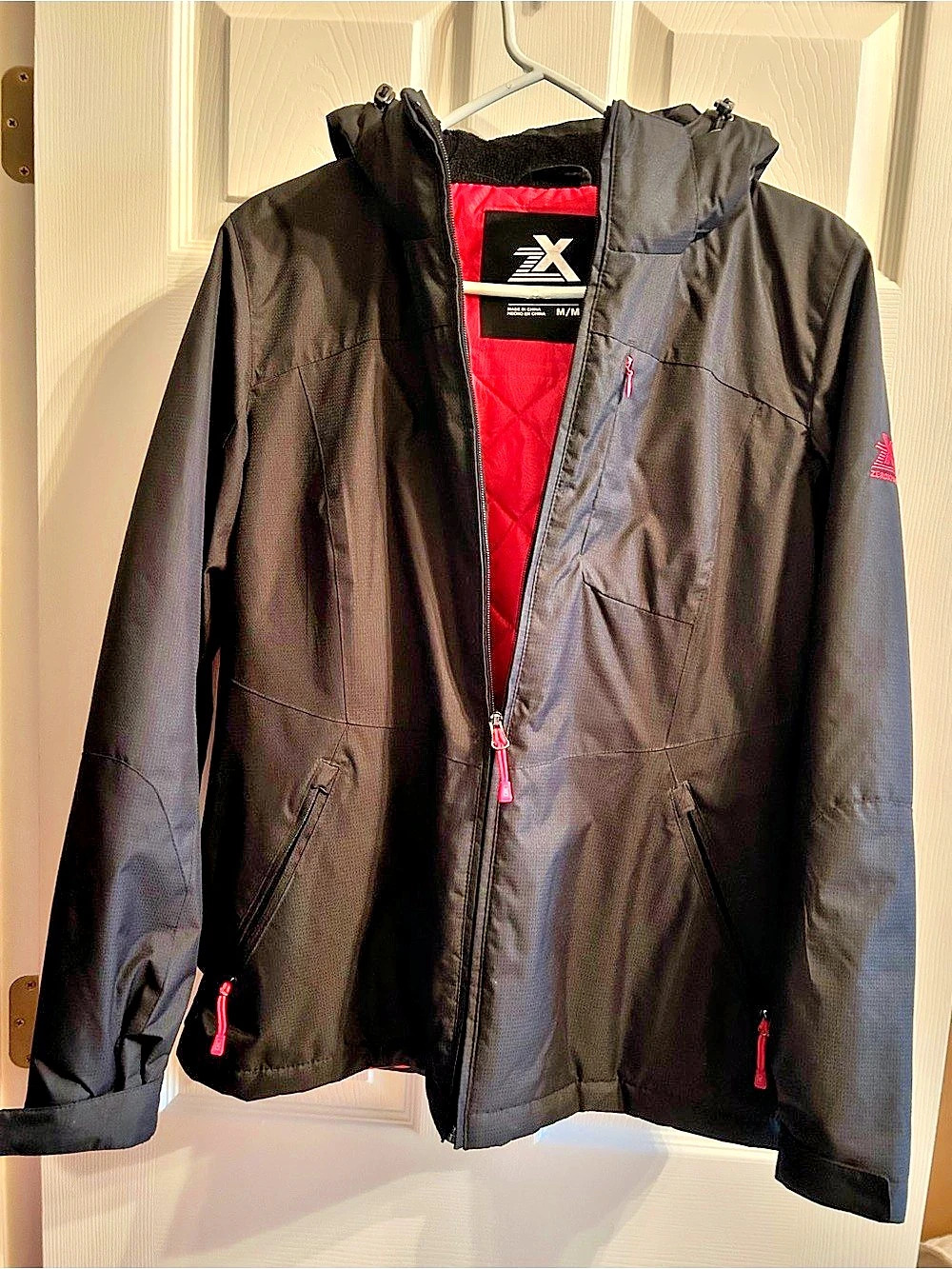 ZeroXposur Black & Red Hooded Ski Jacket